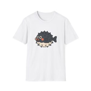 Cute Fugu Pufferfish T-Shirt, Unisex Tee for Ocean Lovers, Casual Wear, Beach Day, Gift for Aquatic Enthusiasts, Fun Summer Style