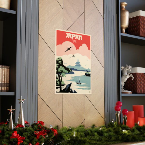 Art Deco Japan Travel (Pagoda) - Matte Vertical Posters - Image 5