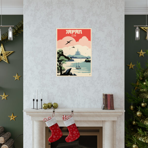 Art Deco Japan Travel (Pagoda) - Matte Vertical Posters - Image 7