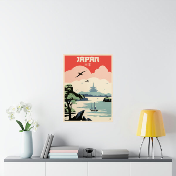 Art Deco Japan Travel (Pagoda) - Matte Vertical Posters - Image 8
