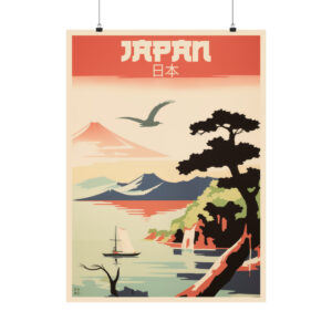 Art Deco Japan Travel (Fuji-goko) - Matte Vertical Posters