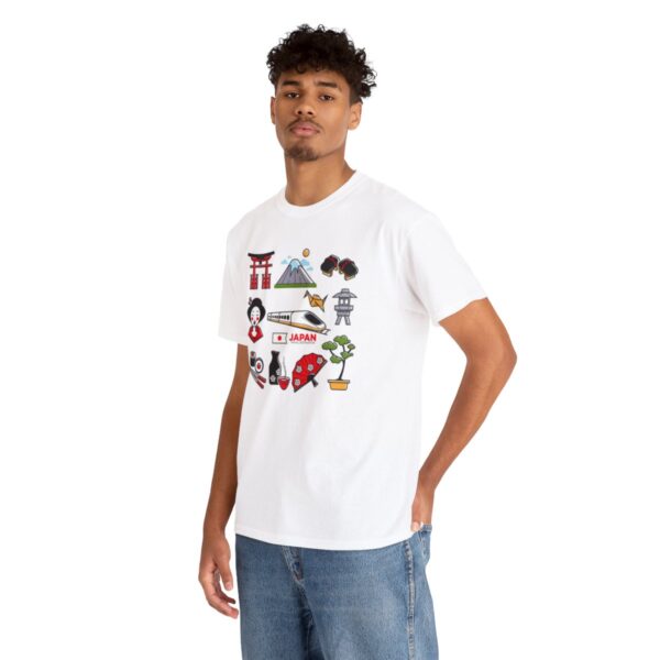 Travel Japan Icons - Unisex Heavy Cotton Tee - Image 6