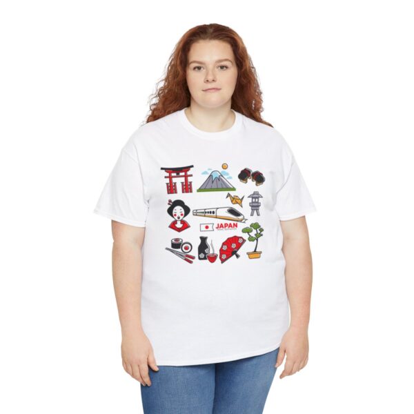 Travel Japan Icons - Unisex Heavy Cotton Tee - Image 7