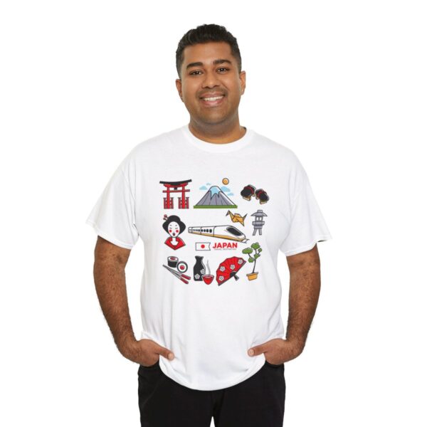 Travel Japan Icons - Unisex Heavy Cotton Tee - Image 8