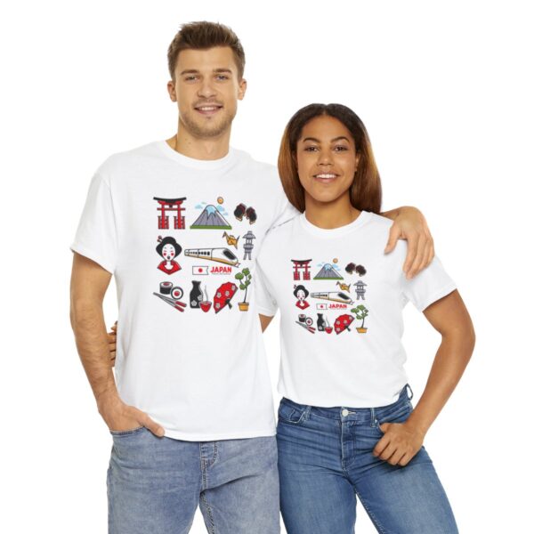 Travel Japan Icons - Unisex Heavy Cotton Tee - Image 10