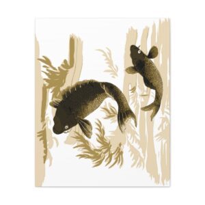 Koi Swimming Upstream - Canvas Gallery Wraps