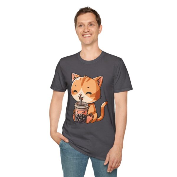 Bubble Tea Kitty - Unisex Softstyle T-Shirt - Image 91