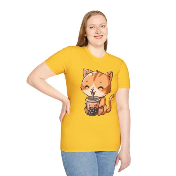 Bubble Tea Kitty - Unisex Softstyle T-Shirt - Image 25