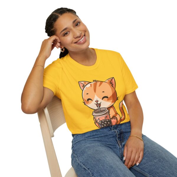 Bubble Tea Kitty - Unisex Softstyle T-Shirt - Image 34