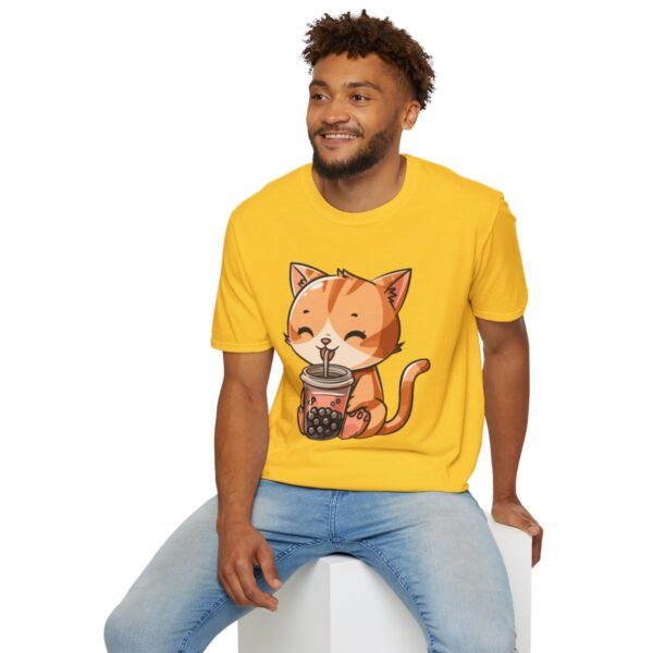 Bubble Tea Kitty - Unisex Softstyle T-Shirt - Image 36