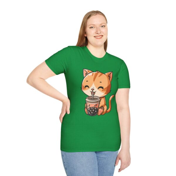 Bubble Tea Kitty - Unisex Softstyle T-Shirt - Image 49