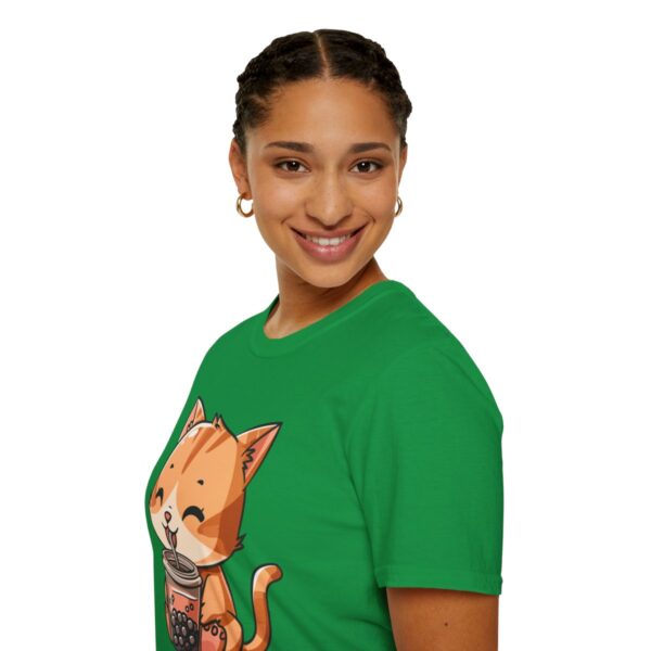 Bubble Tea Kitty - Unisex Softstyle T-Shirt - Image 57