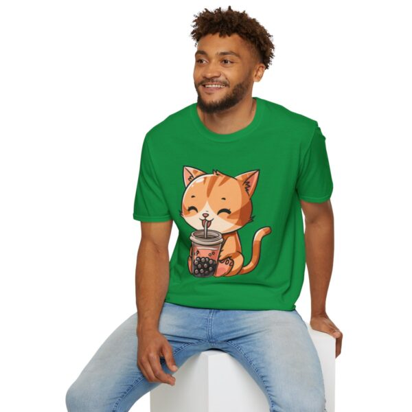 Bubble Tea Kitty - Unisex Softstyle T-Shirt - Image 60