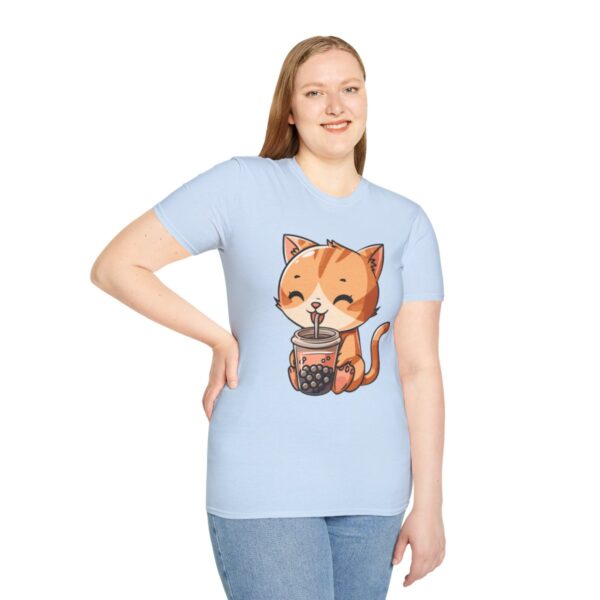 Bubble Tea Kitty - Unisex Softstyle T-Shirt - Image 73
