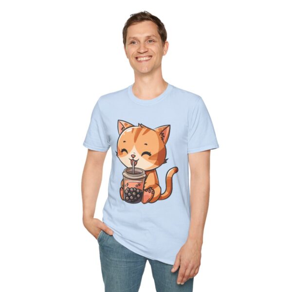 Bubble Tea Kitty - Unisex Softstyle T-Shirt - Image 79