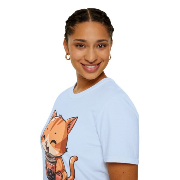 Bubble Tea Kitty - Unisex Softstyle T-Shirt - Image 81