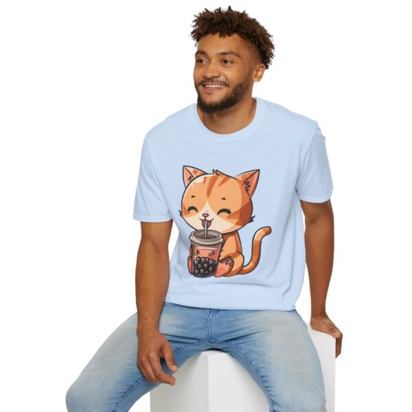 Bubble Tea Kitty - Unisex Softstyle T-Shirt - Image 84