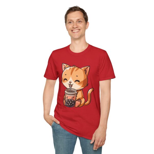Bubble Tea Kitty - Unisex Softstyle T-Shirt - Image 127