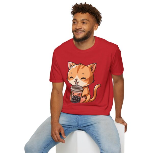 Bubble Tea Kitty - Unisex Softstyle T-Shirt - Image 132