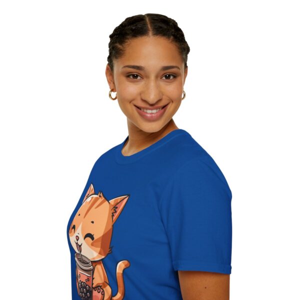 Bubble Tea Kitty - Unisex Softstyle T-Shirt - Image 105
