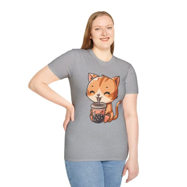 Bubble Tea Kitty - Unisex Softstyle T-Shirt - Image 13