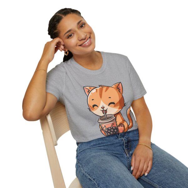 Bubble Tea Kitty - Unisex Softstyle T-Shirt - Image 22