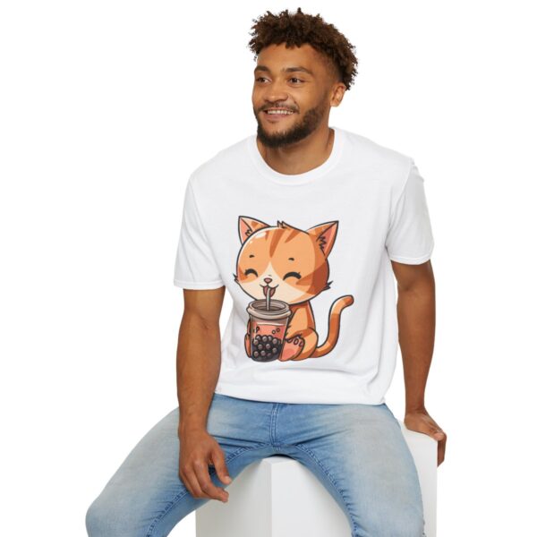 Bubble Tea Kitty - Unisex Softstyle T-Shirt - Image 12