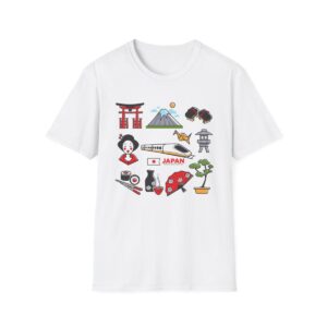 Travel Japan Icons - Unisex Softstyle T-Shirt