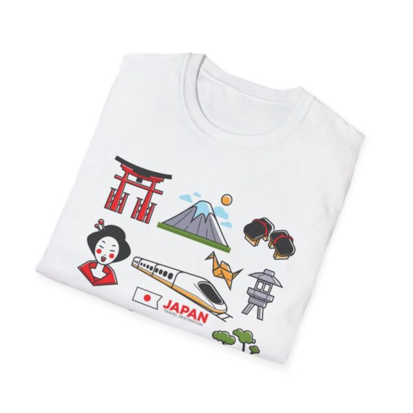 Travel Japan Icons - Unisex Softstyle T-Shirt - Image 4