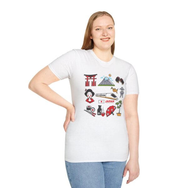 Travel Japan Icons - Unisex Softstyle T-Shirt - Image 5