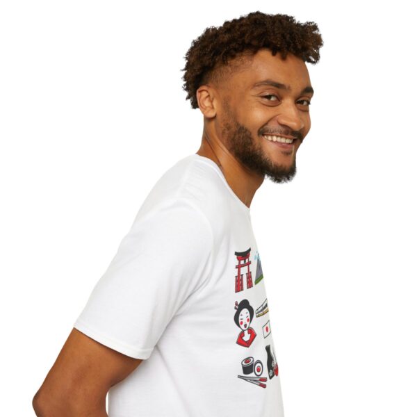 Travel Japan Icons - Unisex Softstyle T-Shirt - Image 11