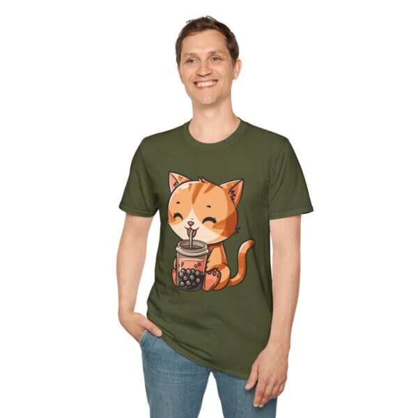 Bubble Tea Kitty - Unisex Softstyle T-Shirt - Image 43