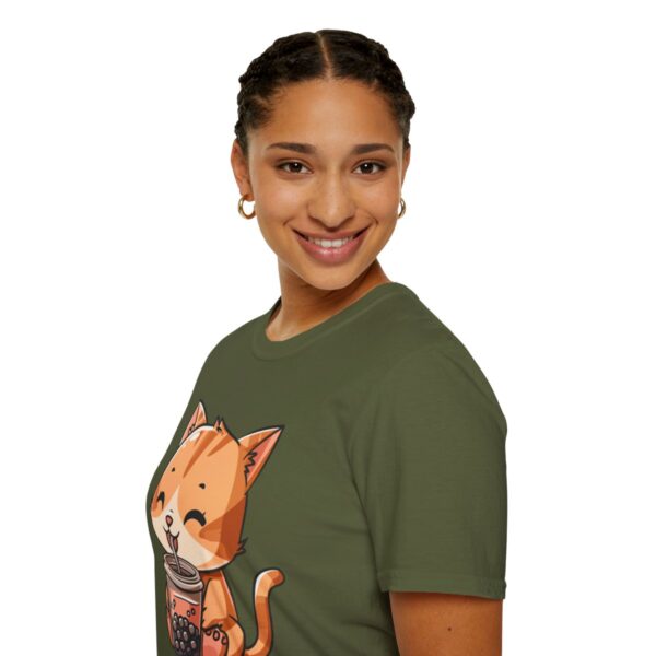 Bubble Tea Kitty - Unisex Softstyle T-Shirt - Image 45