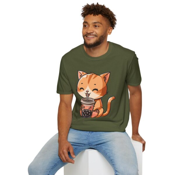 Bubble Tea Kitty - Unisex Softstyle T-Shirt - Image 48