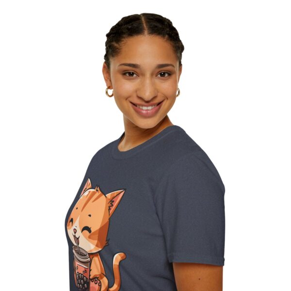 Bubble Tea Kitty - Unisex Softstyle T-Shirt - Image 117
