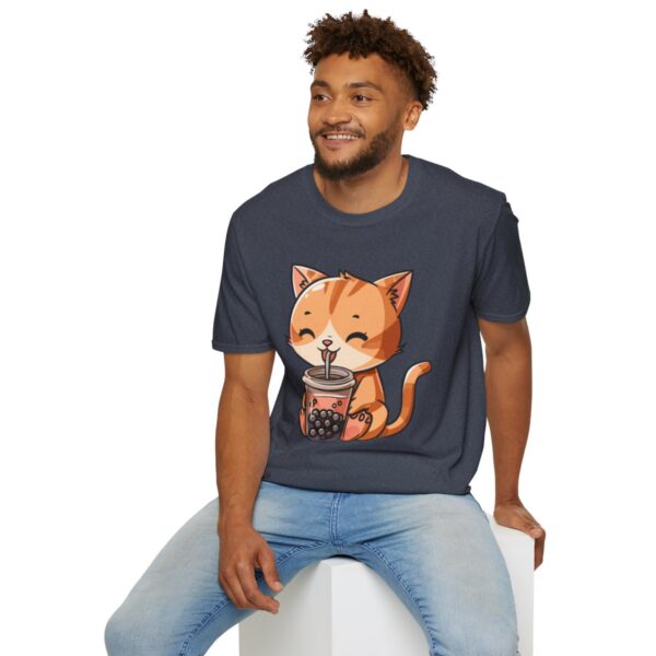 Bubble Tea Kitty - Unisex Softstyle T-Shirt - Image 120