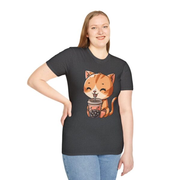 Bubble Tea Kitty - Unisex Softstyle T-Shirt - Image 61