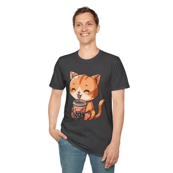 Bubble Tea Kitty - Unisex Softstyle T-Shirt - Image 67