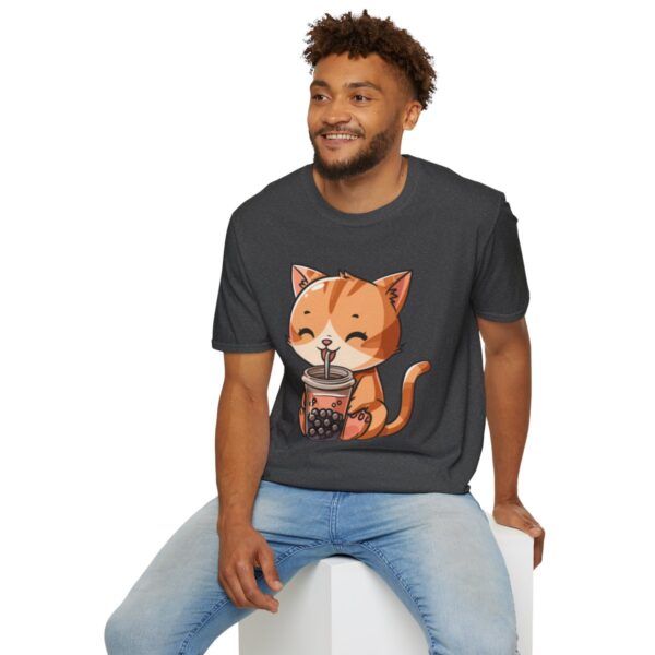 Bubble Tea Kitty - Unisex Softstyle T-Shirt - Image 72