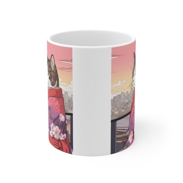 Kimono Cat Ceramic Mug 11oz - Image 2