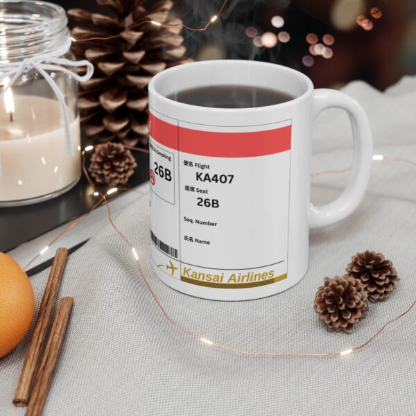 Japanese Boarding Pass - Ceramic Mug 11oz - Image 5