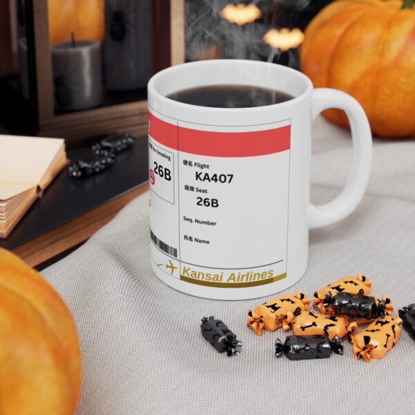 Japanese Boarding Pass - Ceramic Mug 11oz - Image 6