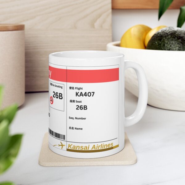 Japanese Boarding Pass - Ceramic Mug 11oz - Image 7