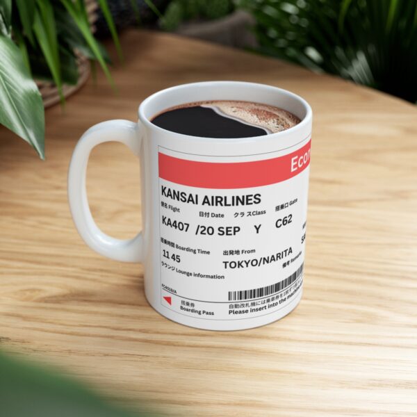 Japanese Boarding Pass - Ceramic Mug 11oz - Image 8