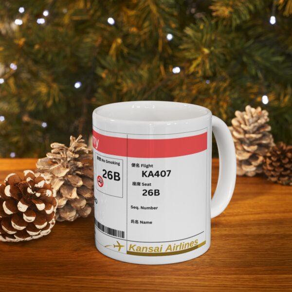 Japanese Boarding Pass - Ceramic Mug 11oz - Image 9