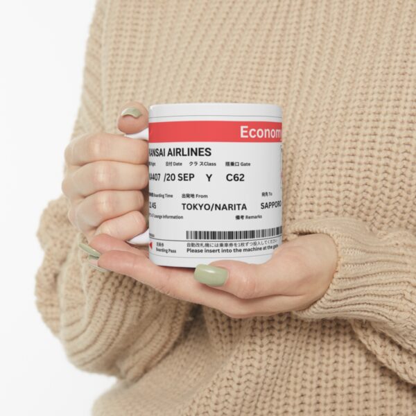 Japanese Boarding Pass - Ceramic Mug 11oz - Image 10