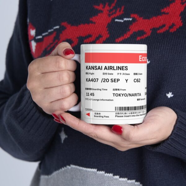 Japanese Boarding Pass - Ceramic Mug 11oz - Image 11