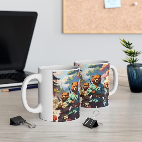 Samurai Bears - Ceramic Mug 11oz - Image 6