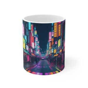 Tokyo Neon Street - Ceramic Mug 11oz