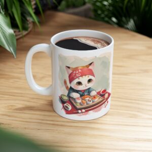 Sushi Kitty - Ceramic Mug 11oz